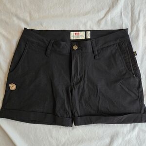 Fjallraven 🦊 sz 29 Abisko Cuffed Stretch Black Hiking Shorts